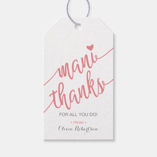Mani Owing Thank On your own Tag, Manicure Tag, Crimson Reward Tags Zazzle.ca photo relating to Mani Thanks Free Printable identified as Mani Because of Thank On your own Tag, Manicure Tag, Purple Present Tags Zazzle.ca